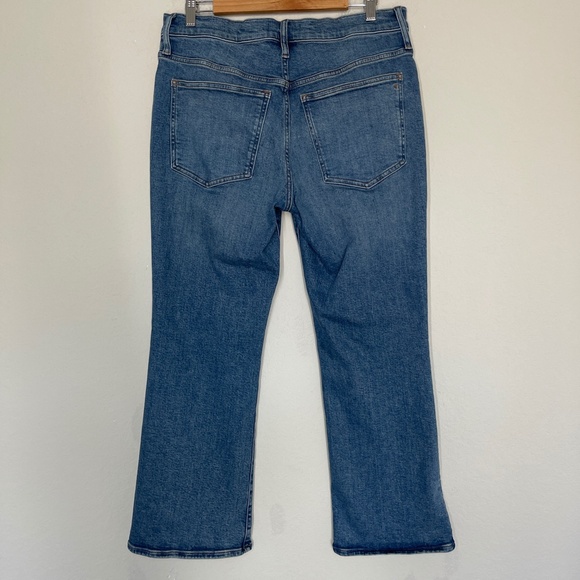 Madewell Jeans Women's 31 Blue Mid Rise Kick Out Bootcut Medium Wash Stretch - Picture 5 of 14